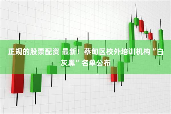 正规的股票配资 最新！蔡甸区校外培训机构“白灰黑”名单公布